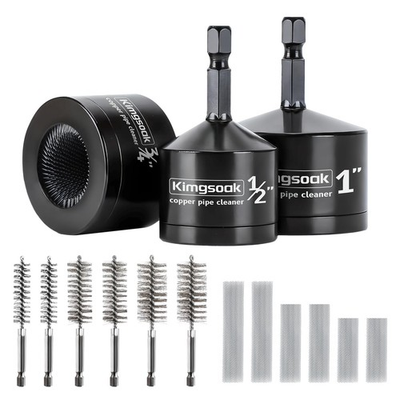 #ad Copper Pipe Cleaner 1 2quot; 3 4quot; 1quot; Copper Pipe Cleaning Brush for Drill Cop... $81.88