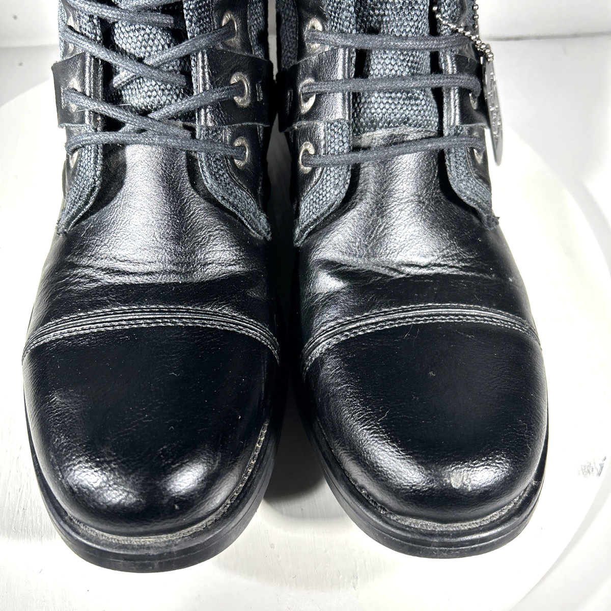 J75 Jump Deploy Mens Combat Boots Size 7 Black Leather  display picture 1