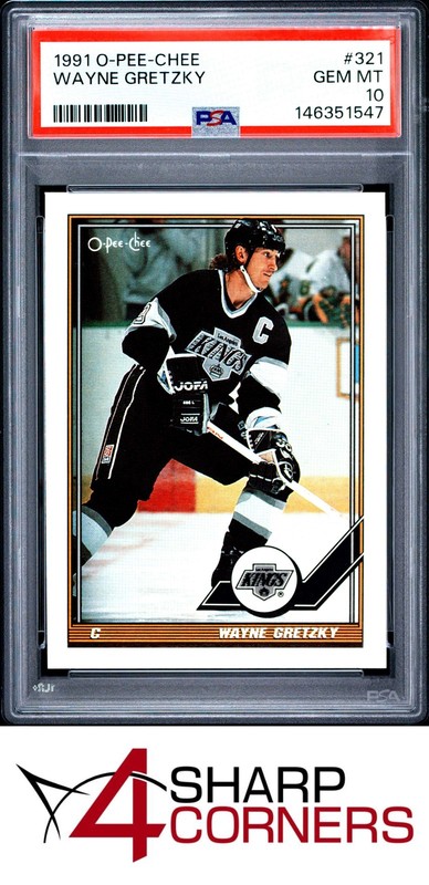 1991 O-PEE-CHEE #321 WAYNE GRETZKY KINGS HOF PSA 10