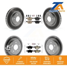Front Ceramic Rear Semi-Metallic Pad Coated Disc Brake Rotors Kit For Ford Focus