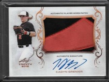 2018 Leaf Trinity CADYN GRENIER 2 Color Patch Bronze Prismatic Auto RC Orioles