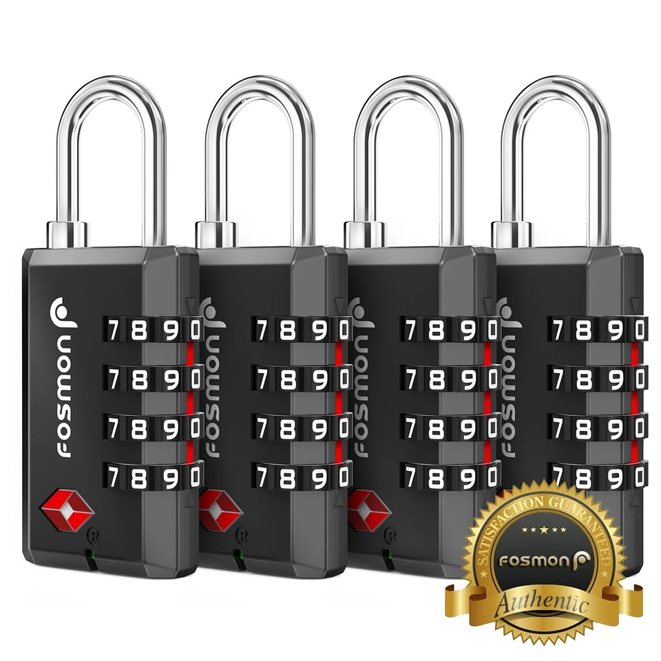 Aprobación por la TSA [combinación de 4 dígitos] Maleta de viaje Bolsa de equipaje Bloqueo Candado Restablecido