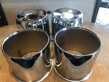 2 Open 2 Closed Chrome 8 Lug Caps 5.15 Diameter Fit 8x6.5 And 8x170 Wheels