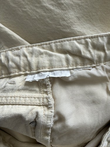 Zara Beige High Rise Wide Leg Distressed Jeans Size 8 - Picture 13 of 13