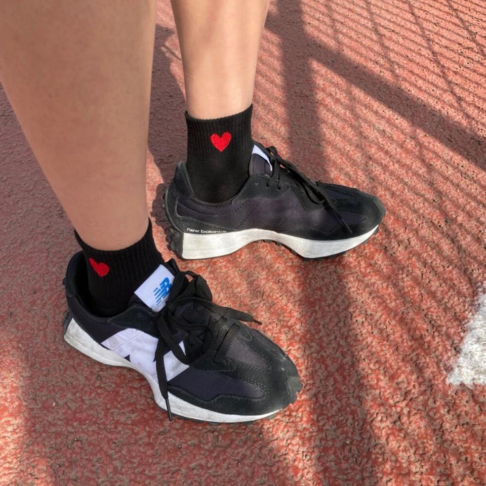 CUTIE MANGO Mujer Estampado Corazón Cuarto Medias Algodón Informal Novedad Calcetines Crew Foto 4 de 4