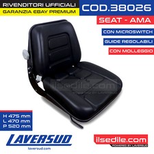 Sedile con Molleggio Incorporato Trattore Cingolato Muletto e Carrello Elevatore