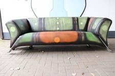 Rolf Benz 322-210, Unikat-mehrfarbig, Echtleder, Vintage, 