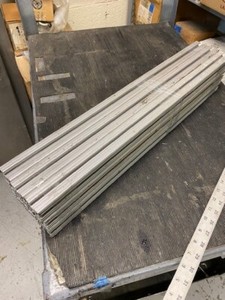 PACK OF 9 25" SOLID SINGLE 4 SLOT ALUMINUM FRAMING RAILS----PRICE REDUCED!