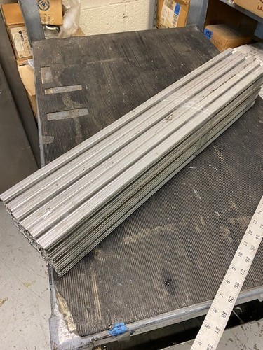 PACK OF   9   25" SOLID SINGLE 4 SLOT ALUMINUM FRAMING RAILS----PRICE REDUCED!