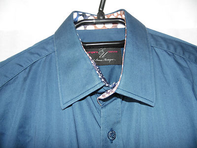 UNGARO CHEMISE MANCHES COURTES TAILLE M (39/40) BLEU TURQUOISE