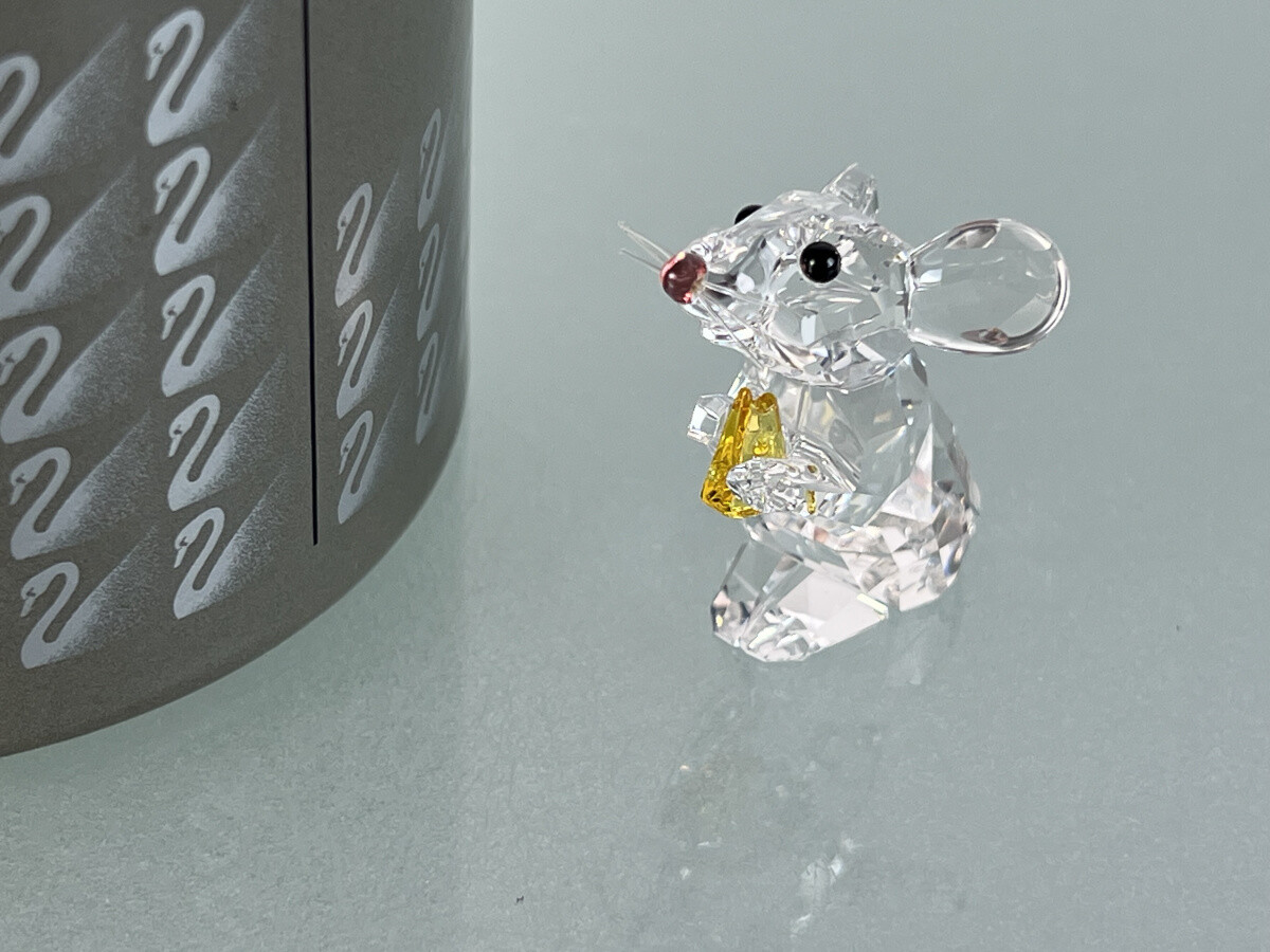 【美品】スワロフスキー　マウス　ねずみ　ネズミ　Mouse　5004691 楽天市場】スワロフスキー ネズミ チーズ 5004691 Swarovski