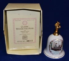 NIB 1990 DISNEY Co WILLITTS Galleries CLASSIC WINNIE POOH Christmas Bell #28013