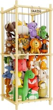 Porta Peluche Giocattoli Verticale Legno, Portagiochi Bambini Contenitori