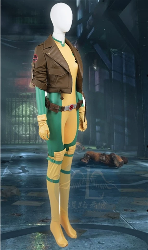 X-MEN Pícaro Anna Marie Halloween Mono Disfraz Juegos con disfraces Body Abrigo Trajes Foto 4 de 4