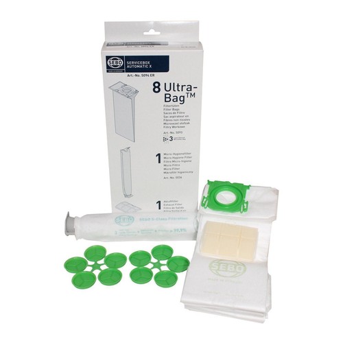 SEBO X1 X4 EXTRA VACUUM CLEANER SERVICE KIT DUST BAGS & 2 FILTERS