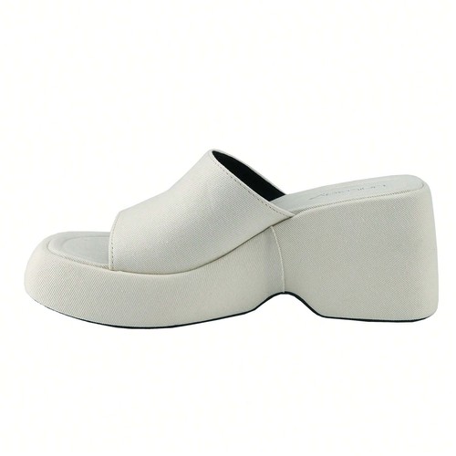 Women's Wedge SIides Sandals Platform Open Toe Slip On Elastic Band Wedges Shoes - Picture 10 of 74