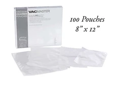 VacMaster 8" x 12" Vacuum Chamber / Sous Vide Pouches 3-mil (Qty 100) #30723