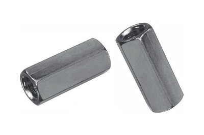 2 x VERBINDUNGSMUTTER Sechskant M8 x 40 mm verzinkt Distanzmutter Gewindemuffe
