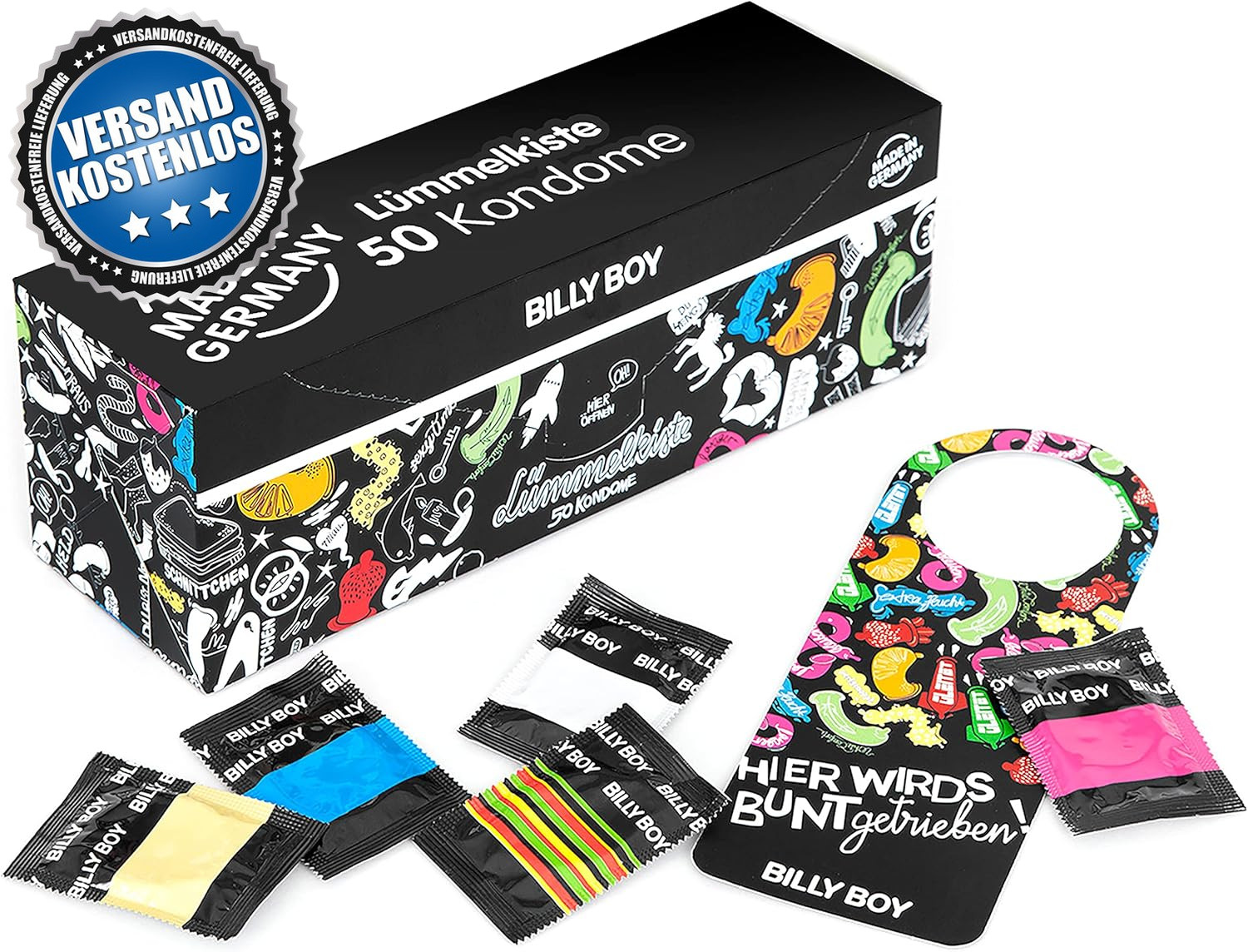 Billy Boy Lümmelkiste Kondome Mix-Sortiment, 50 Stück