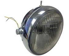 Chrome Motorcycle 5.75" Headlight 6V w/ Toggle Switch Mini Chopper Vintage