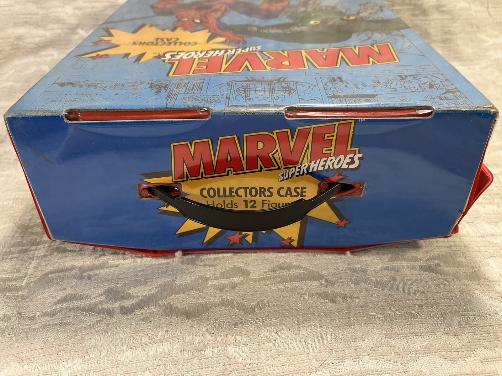 1991 Vtg MARVEL ToyBiz Superheroes Action Figure Case for 12 Figures Used VG Con