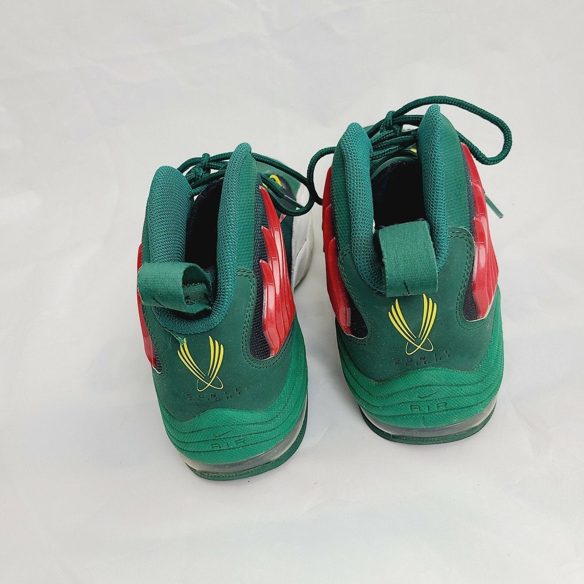 Nike Sonic Flight Green And Red High Top Sneakers Men’s Size 9 D.O.N. Issue #3  main image 3