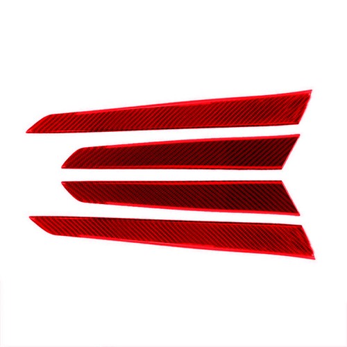 4Pcs For Mercedes-Benz C-class W204 2007-2013Red Carbon Fiber Door Panel Trim - Picture 3 of 17