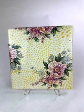 Mackenzie Childs 8 x 8 Yellow Polka-dot with ...