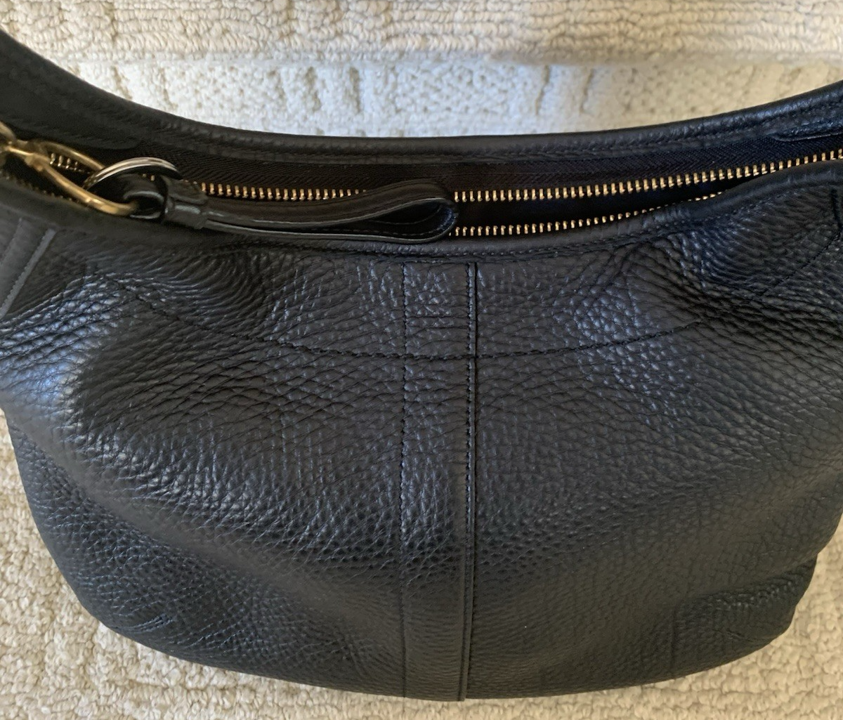 coachリュック Coach Black Pebbled Leather Purse H0893-11641 | eBay