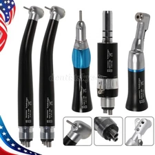 Dental Dentist High/Low Speed Handpiece Contra Angle Straight Air Motor 4Hole