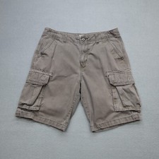 Old Navy Broken In Cargo Shorts Men's Brown Size 34x10 Heavy Duty 100 Cotton