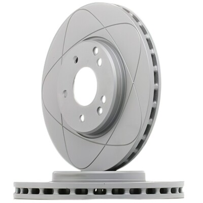 Front Premium Slotted Disc Brake Rotors & Pads for Honda CR-V
