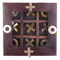 Wooden Tic Tac Toe ( Tick Tack Toe ) - Wooden Tic Tac Toe Family Board Game Wooden Tic Tac Toe ( Tick Tack Toe ) - Wooden Tic Tac Toe Family Board Game