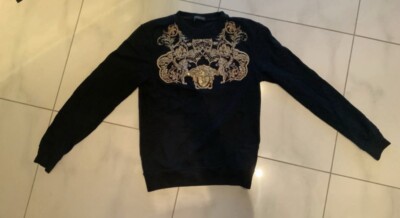 Deluxe Designer Versace Pullover Gold Gr. XS = 36 Top medusa