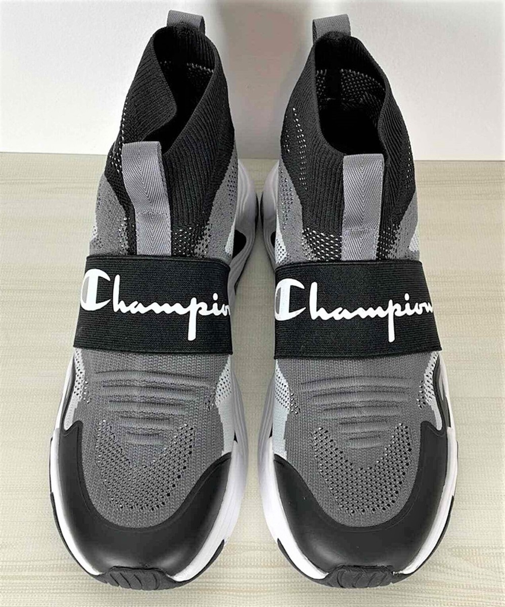 CHAMPION 'Hyper Future Hi' Men's Logo Slip-On Sneaker Blk/Gry US