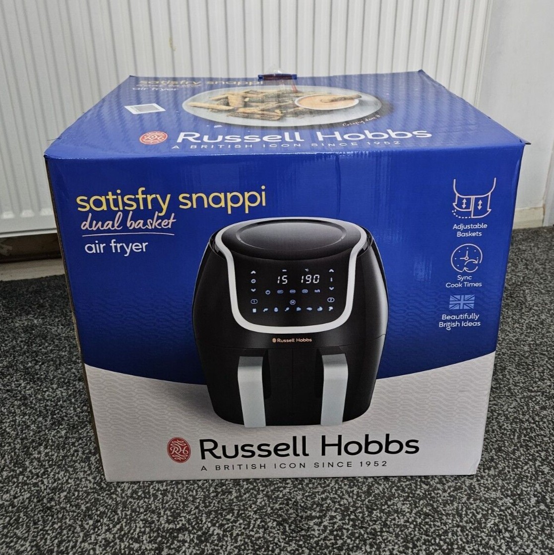 Russell Hobbs Dual Air Fryer 8.5L Satisfry Snappi (27290) 8in1