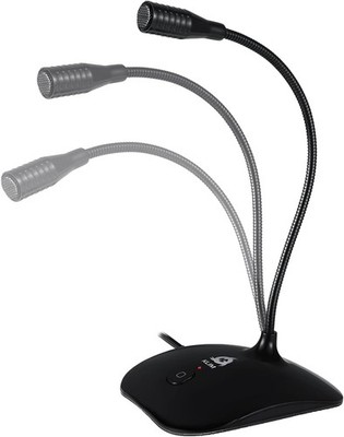 KLIM Talk USB Mikrofon Standmikrofon PC Mac Schwarz