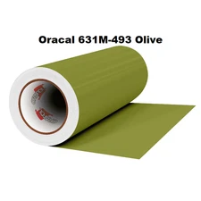 24" x 10 Yds Oracal 631 Matte OLIVE 493 Adhesive Cast Sign Vinyl Graphic Cutting