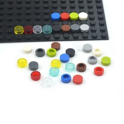 ️450x 1x1 Round Tile Smooth Plate for Lego Compatible 98138 Pick Your Color