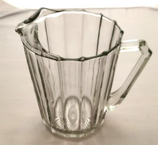 Vintage Hazel Atlas Ribbed Optic Pitcher W/Ice Lip