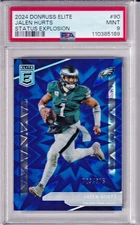 Jalen Hurts 2024 Panini Donruss Elite #90 Status Explosion /875 PSA 10
