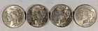 LOT OF 4 1923 P PEACE SILVER DOLLARS #34