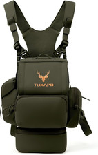 Binocular Harness Chest Pack with Rangefinder Pouch and Molle Storage Case