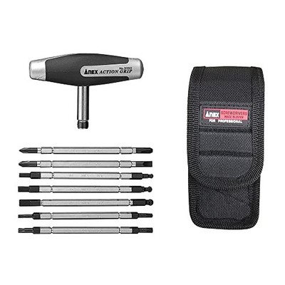 ANEX Driver Replaceable Action Grip Storage Case Bit 7 Pieces Set No.3350