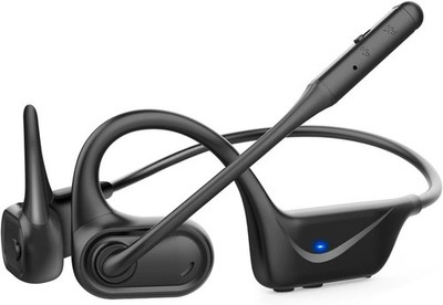 Bluetooth 5.4 Headset with Microphone, Open Ear Headphones w/Mic, Wireless Ea...