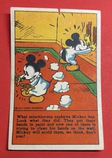 1930s D52 Mickey Mouse Recipe Bread Card Bamby Bread What mischievous nephews...