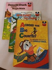 Disneys Wonderful World Of Reading Childrens Book Lot Of 3 Classic VTG Donald 