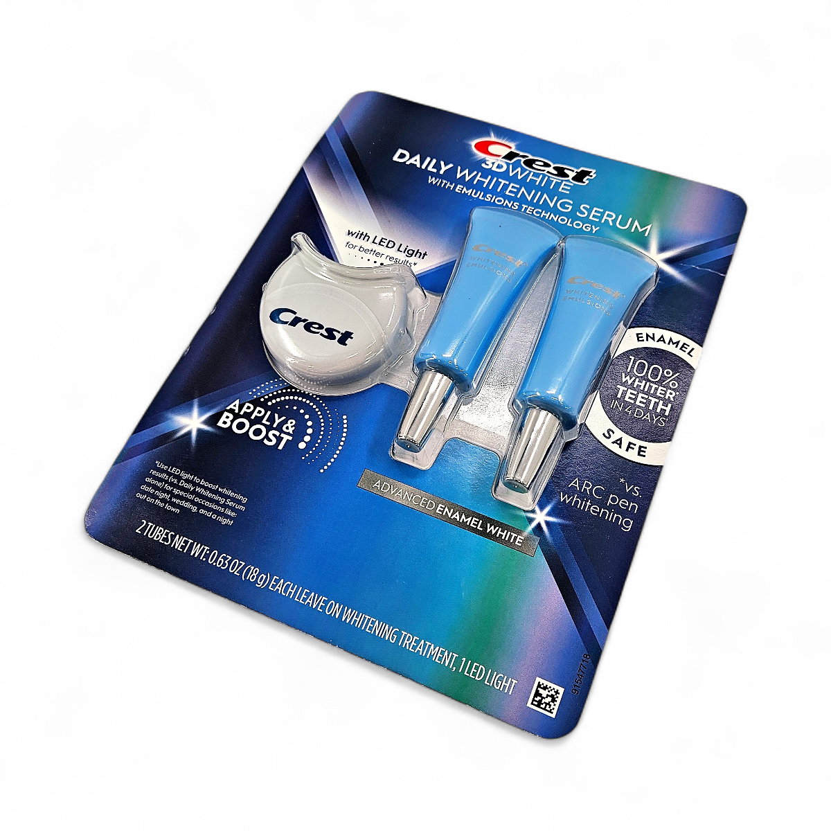 Crest 3DWhite Daily Whitening Serum, Advanced Enamel White + LED