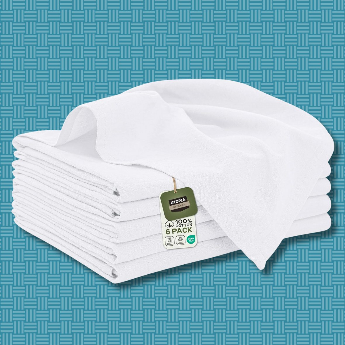 S 100% Cotton Kitchen Dish Towel 28x28 Pack Of 6.