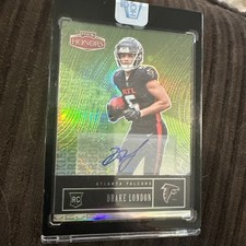 Drake London 2022 Panini Honors RC Rookie Auto Green Prizm 7/35 Sealed